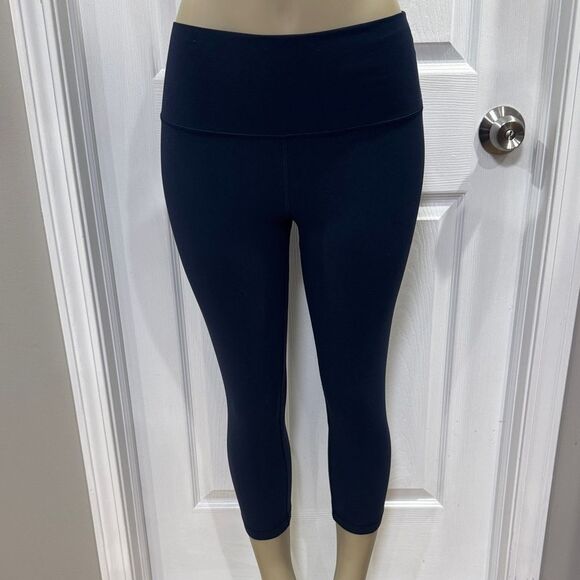 Lululemon on Athletica Navy Blue High-Waisted Leggings - Picture 1 of 6